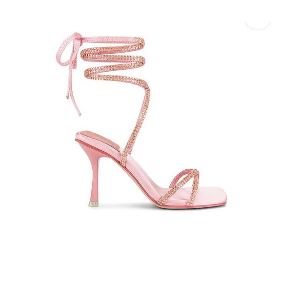 Jeffrey Campbell (Flawed) Shimmer Heel in Pink Satin NEW Size 10 - Picture 1 of 9